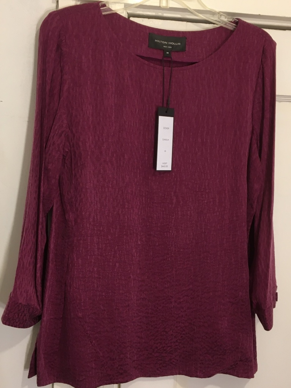 NWT Luxurious Designer Hilton Hollis Top Blouse